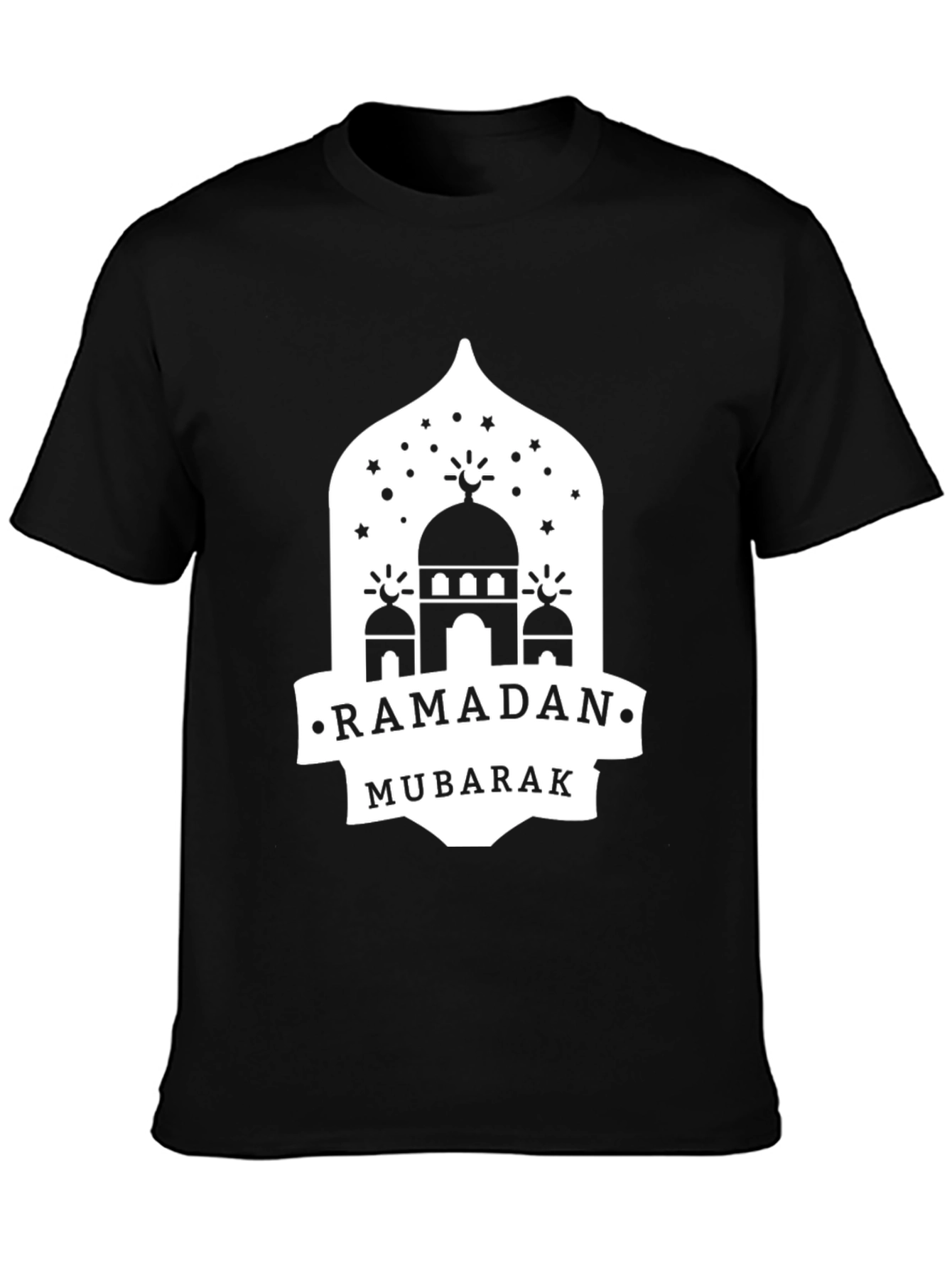 Ramadan Mubarak Graphic T-Shirt - Black