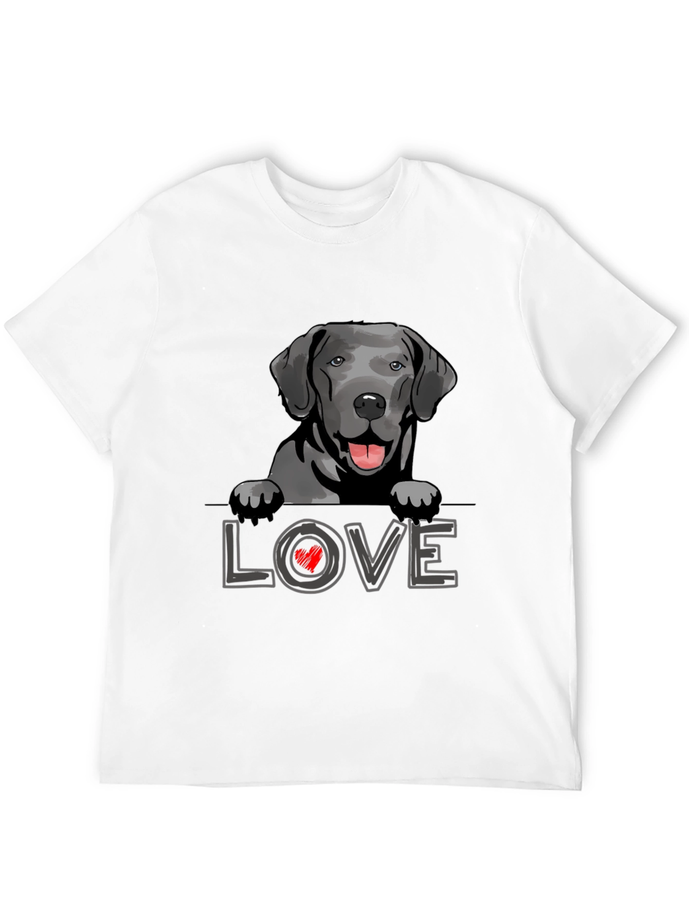 Labrador Love T-Shirt Black Dog Tee