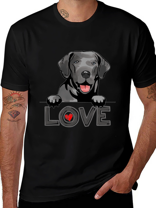 Labrador Love T-Shirt Black Dog Tee