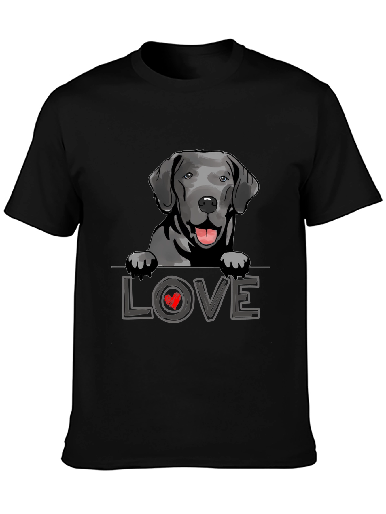 Labrador Love T-Shirt Black Dog Tee