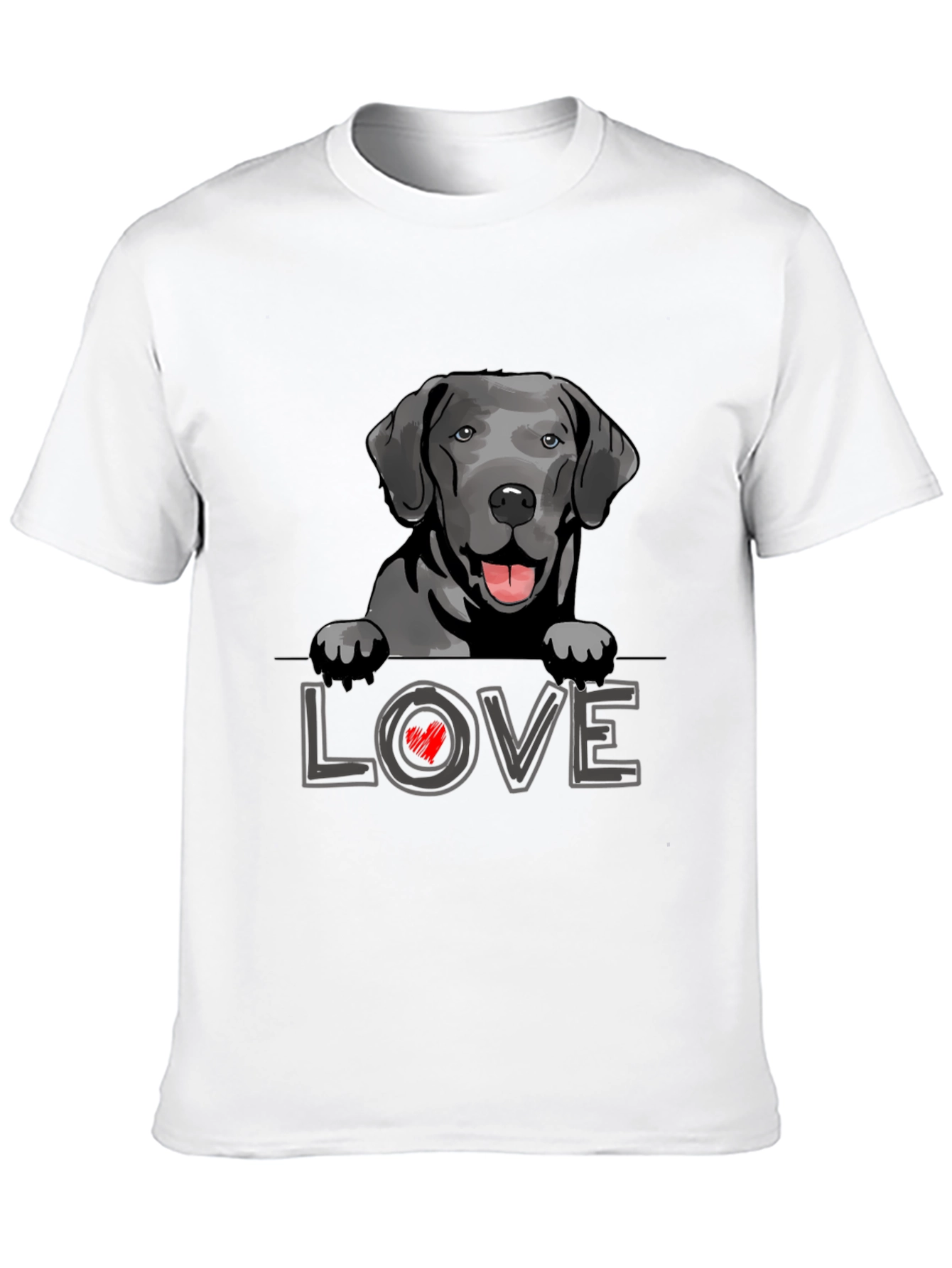 Labrador Love T-Shirt Black Dog Tee