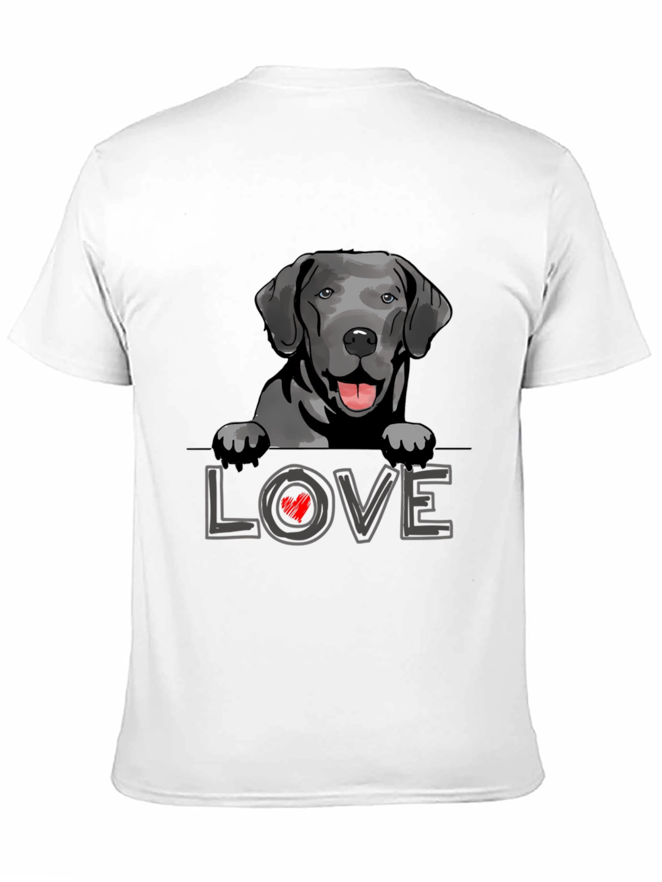 Labrador Love T-Shirt Black Dog Tee