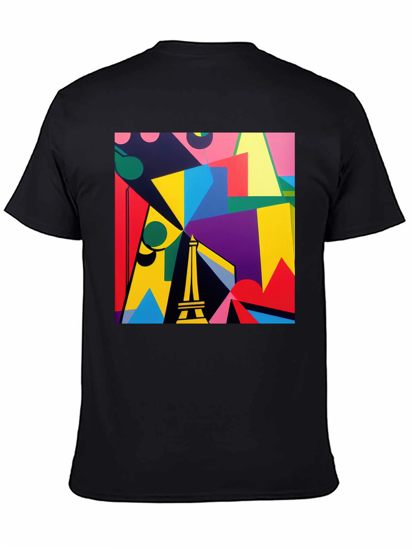 Abstract Eiffel Tower Graphic Tee - Modern Art Shirt