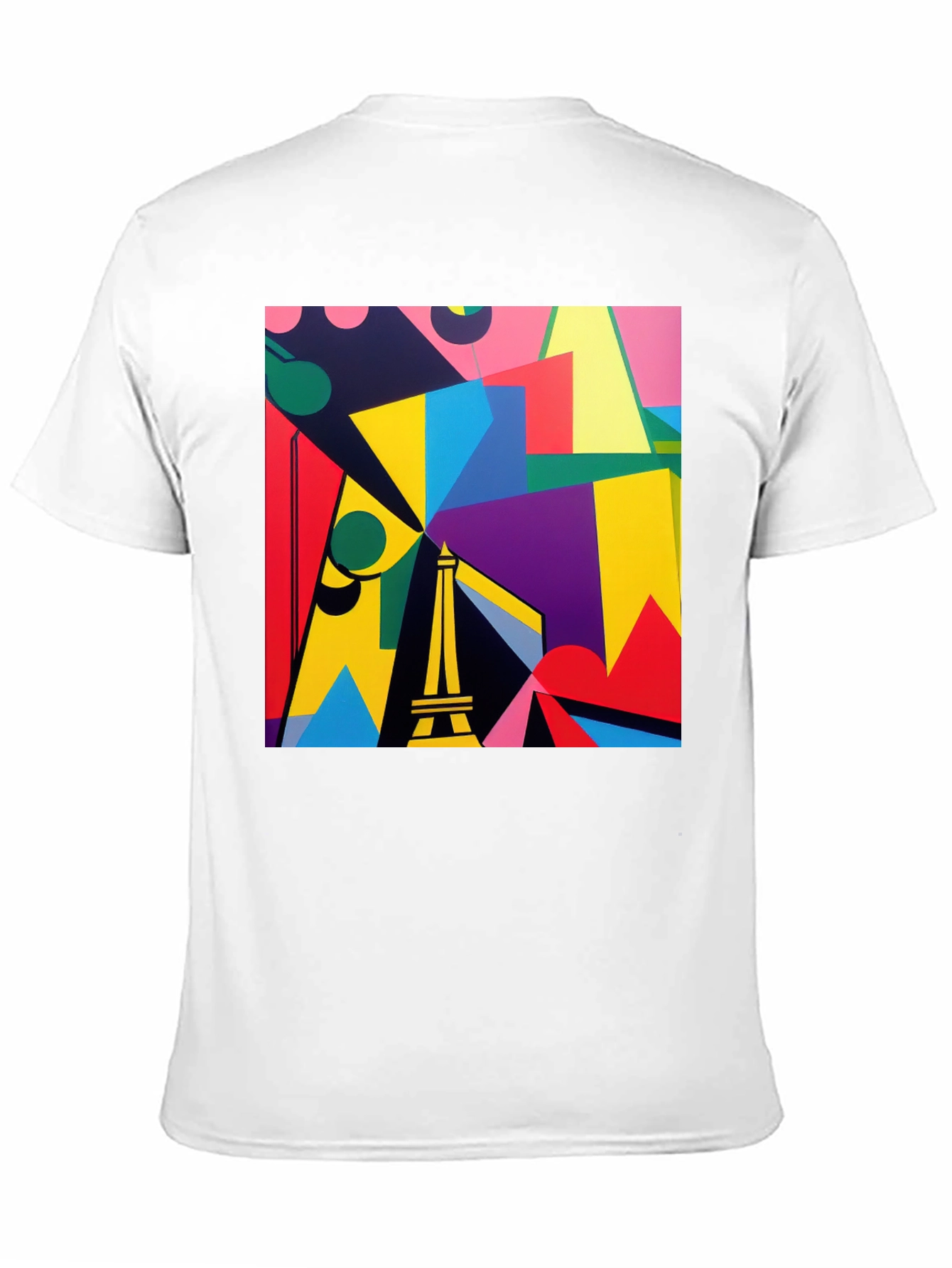 Abstract Eiffel Tower Graphic Tee - Modern Art Shirt