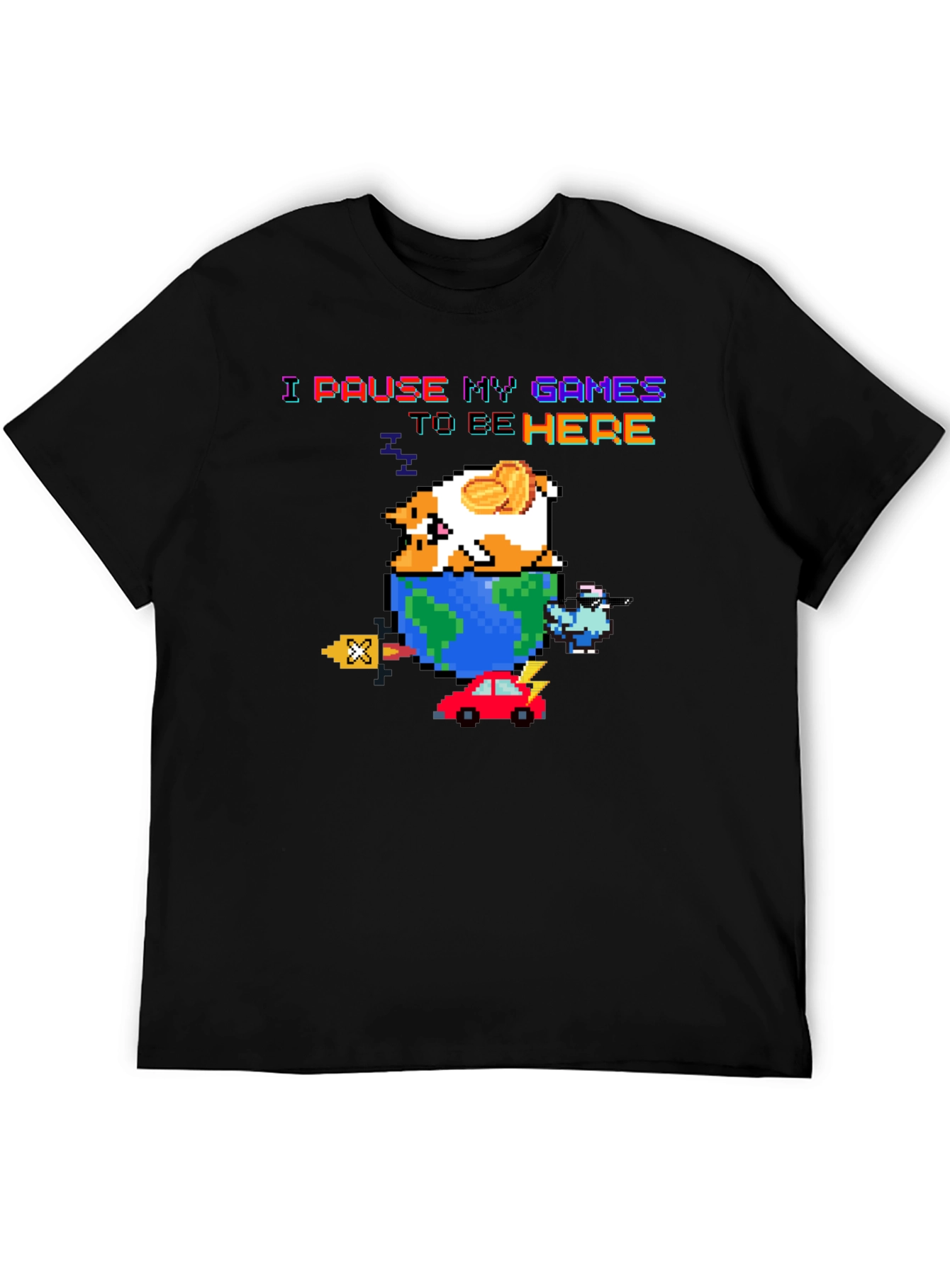 Pixel Art Gamer T-Shirt - I Pause My Games