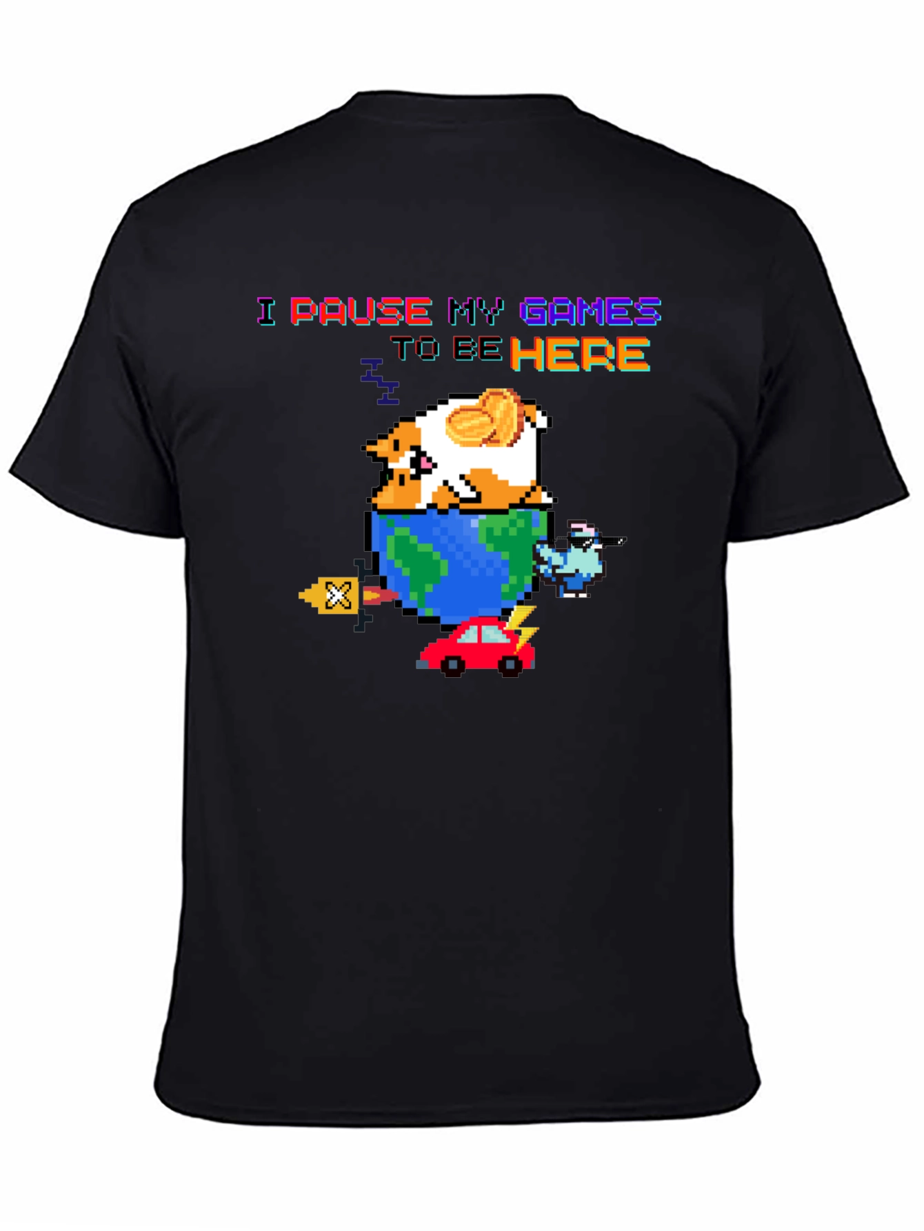 Pixel Art Gamer T-Shirt - I Pause My Games