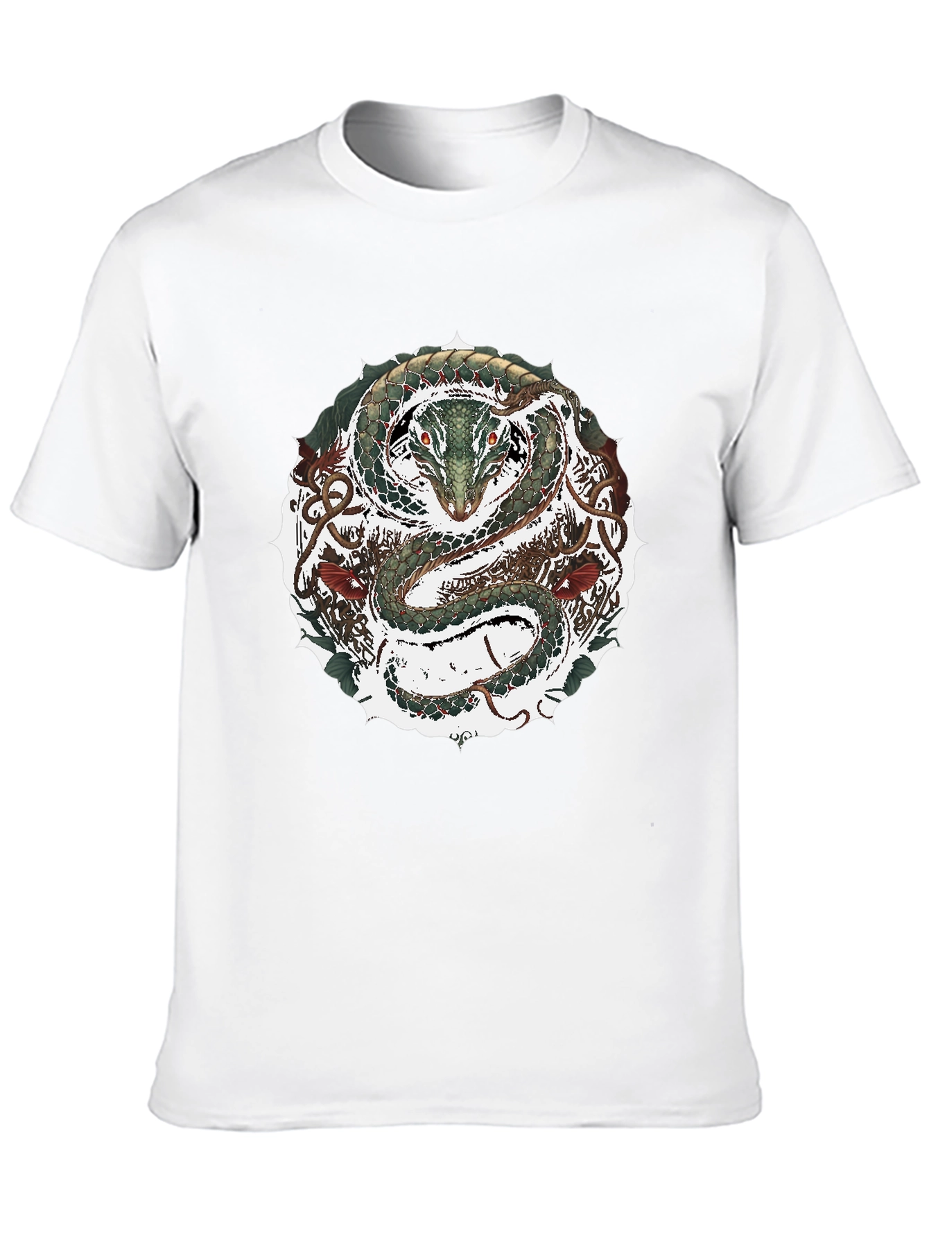 Serpent Circle Graphic Tee - Black