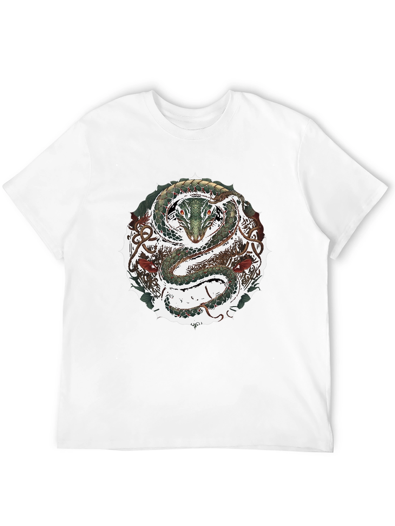 Serpent Circle Graphic Tee - Black