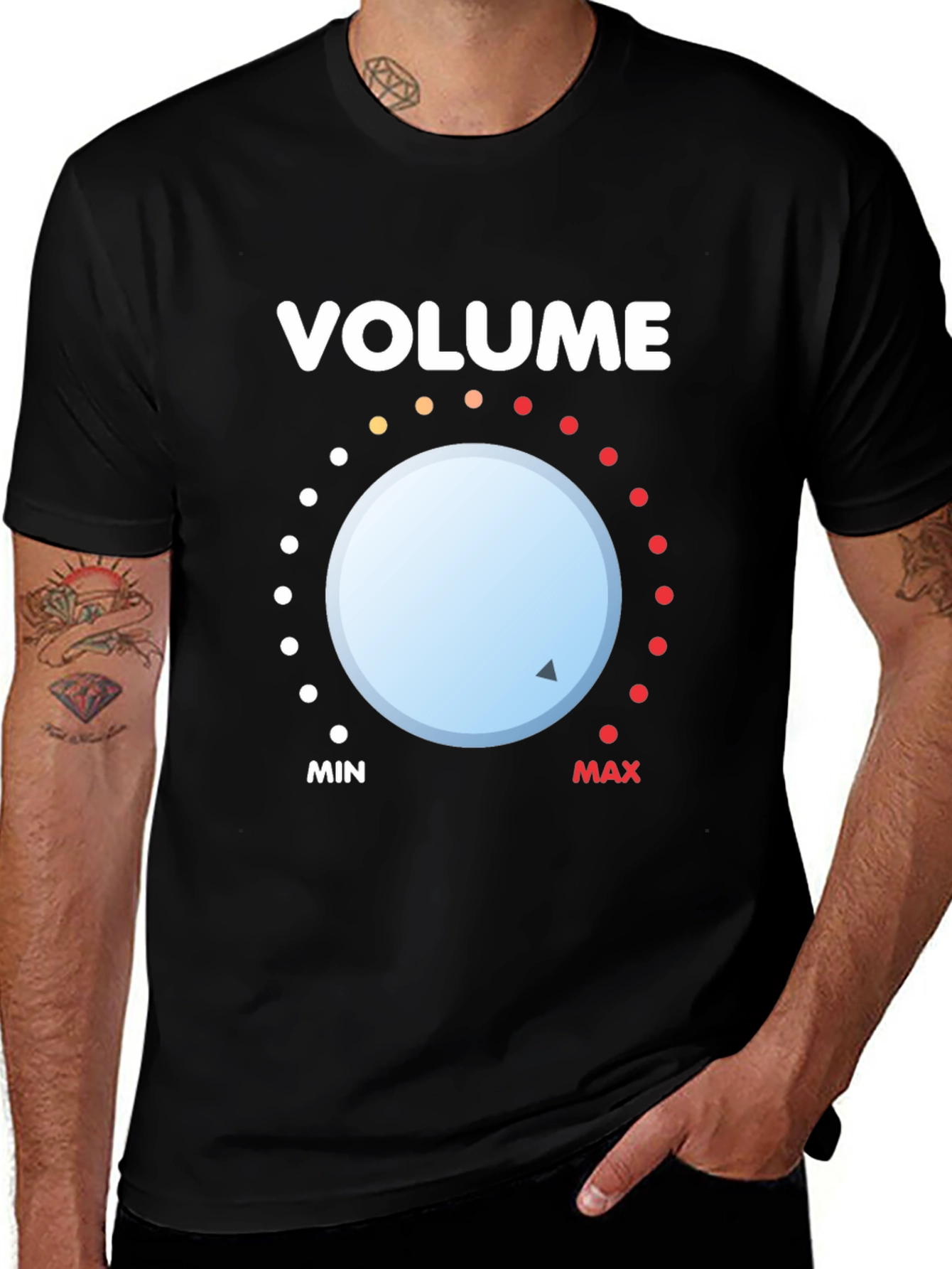Volume Knob Graphic Tee - Black