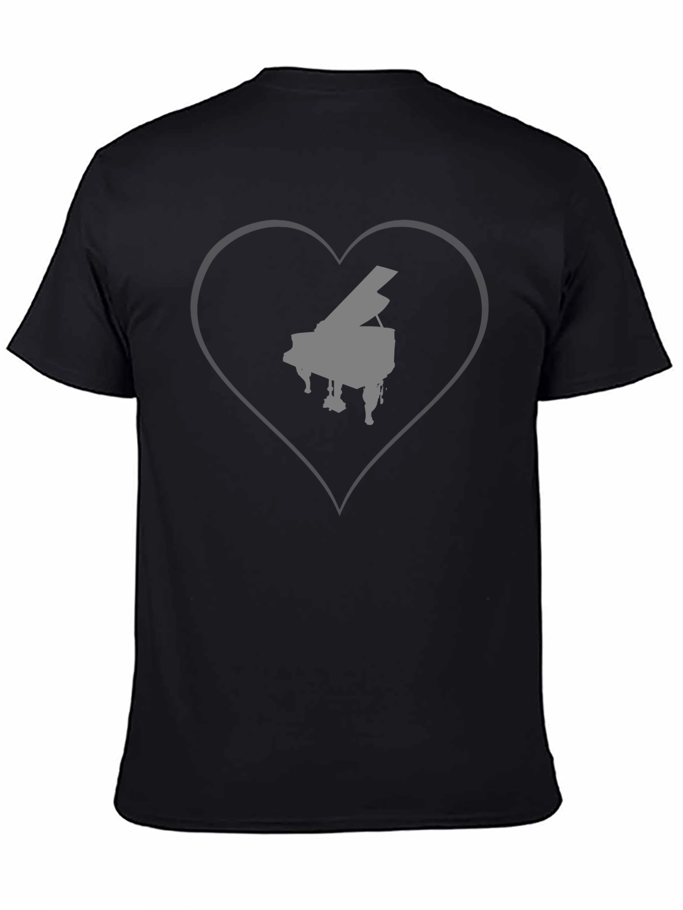 Piano Heart T-Shirt - Music Lover Tee