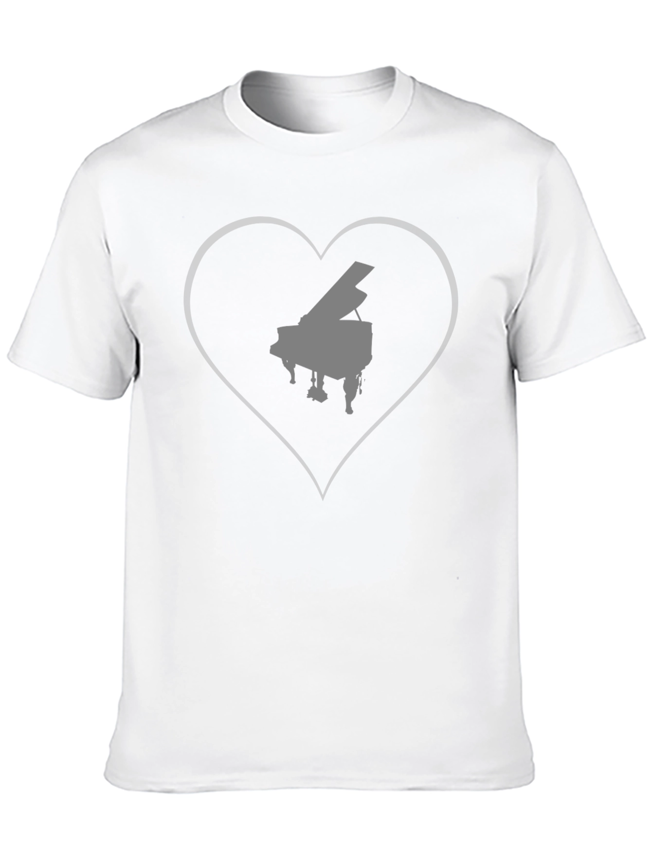 Piano Heart T-Shirt - Music Lover Tee