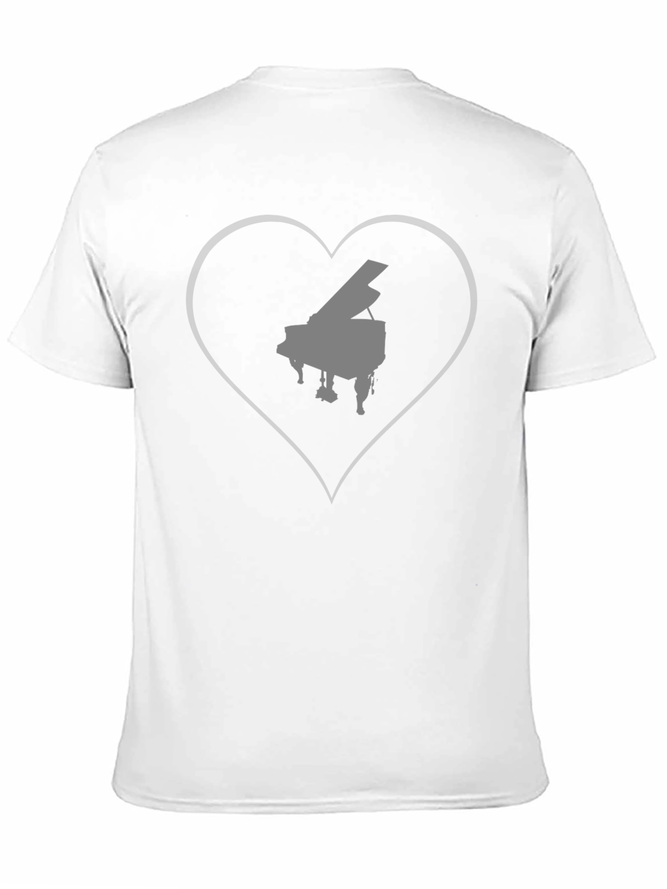 Piano Heart T-Shirt - Music Lover Tee