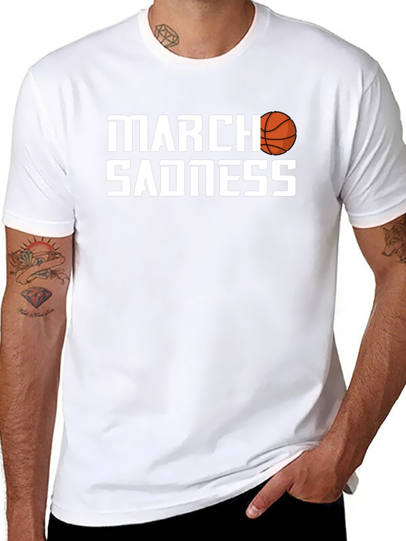 March Sadness Graphic Tee - Basketball Fan T-Shirt