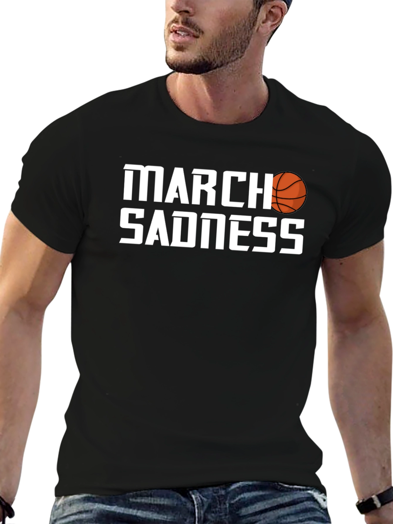 March Sadness Graphic Tee - Basketball Fan T-Shirt