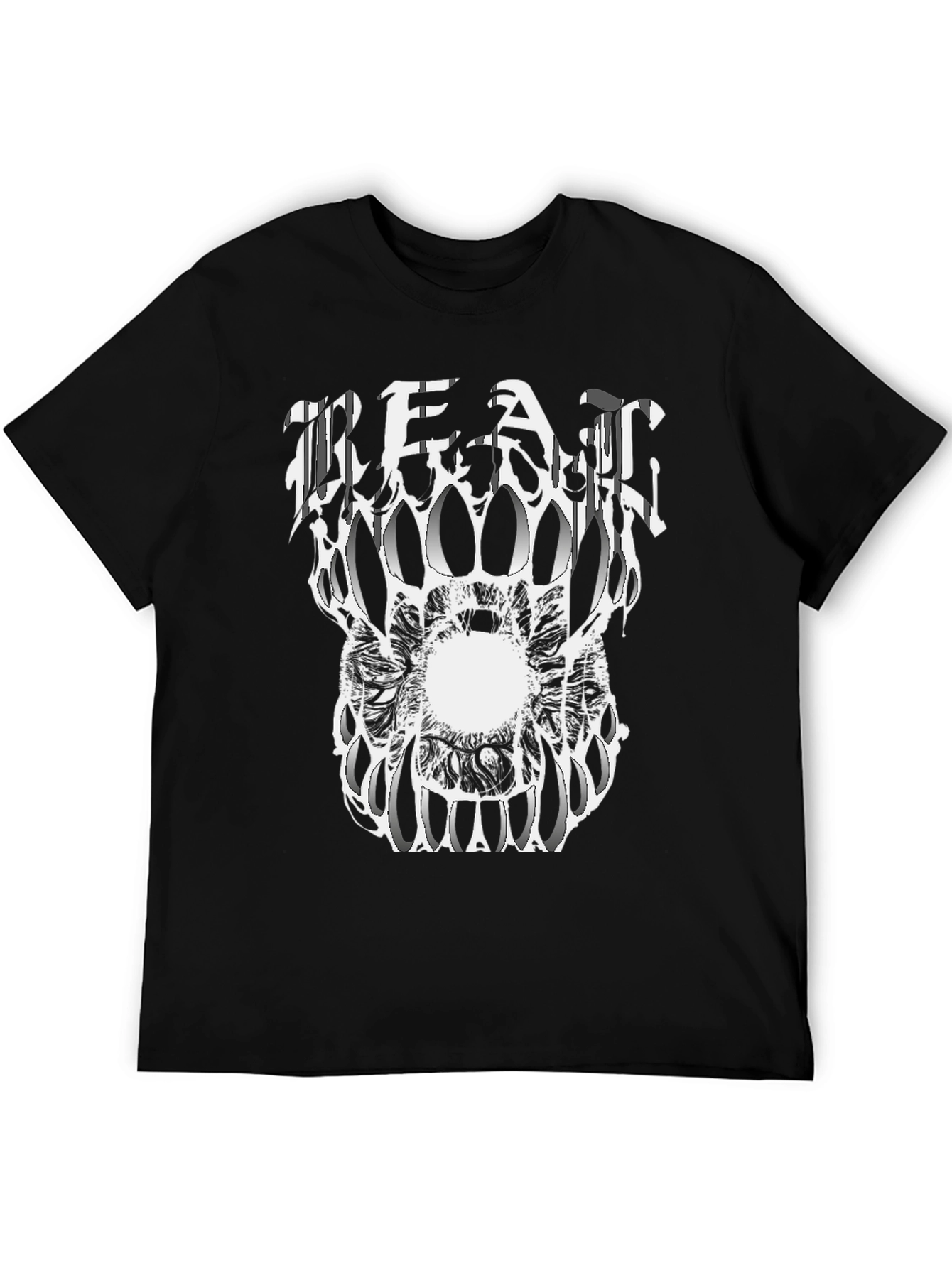Surreal Graphic Print Black T-Shirt