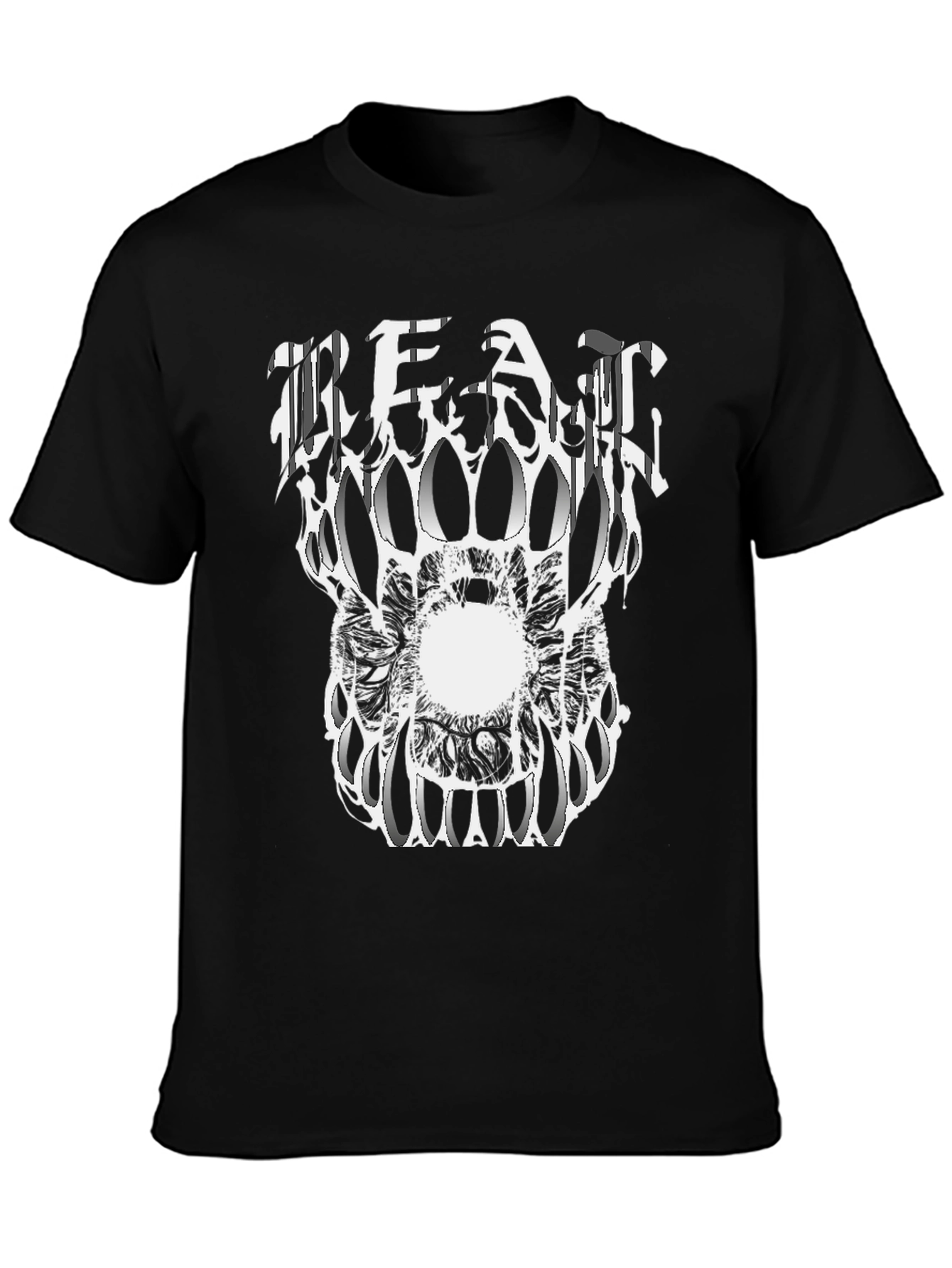 Surreal Graphic Print Black T-Shirt