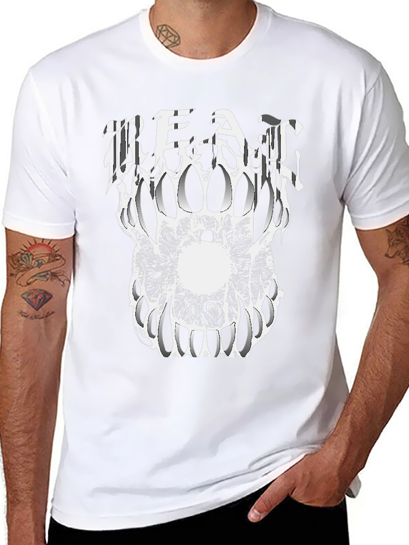 Surreal Graphic Print Black T-Shirt