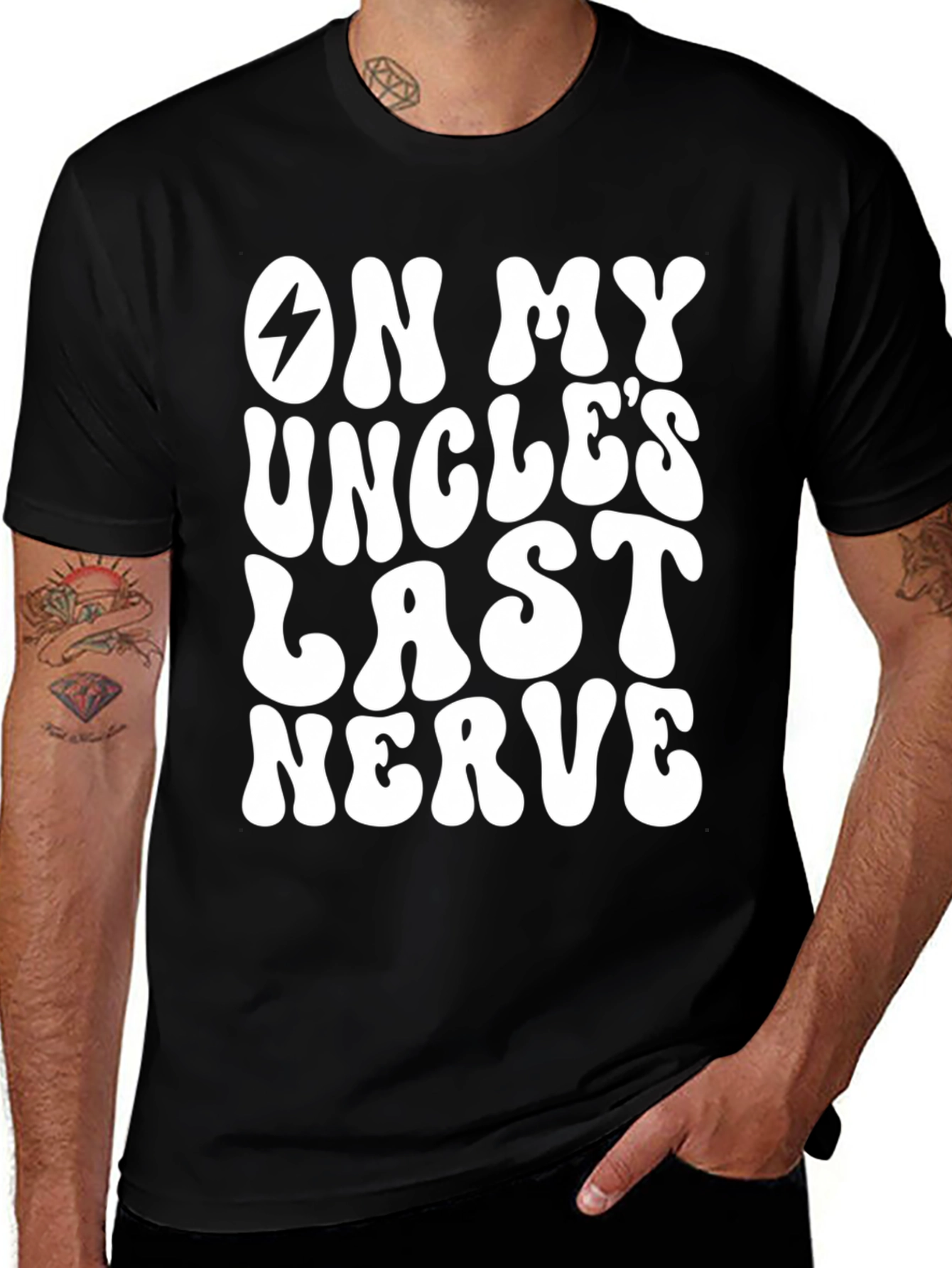 On My Uncles Last Nerve Graphic T-Shirt