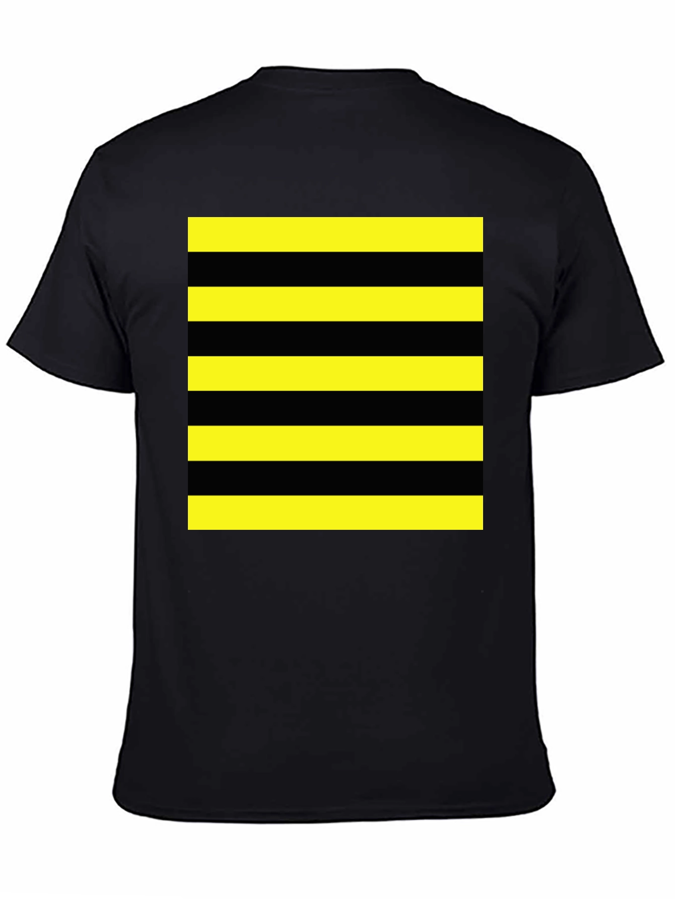 Striped Graphic Tee - Black and Yellow