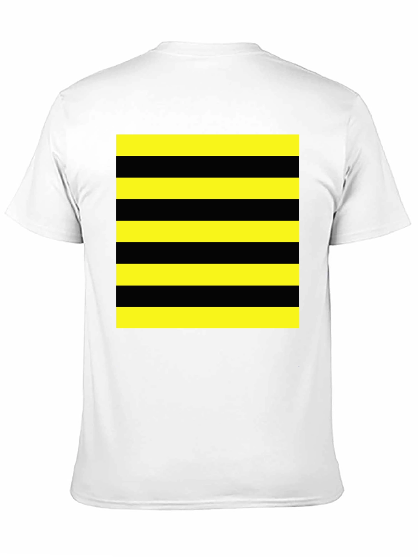 Striped Graphic Tee - Black and Yellow
