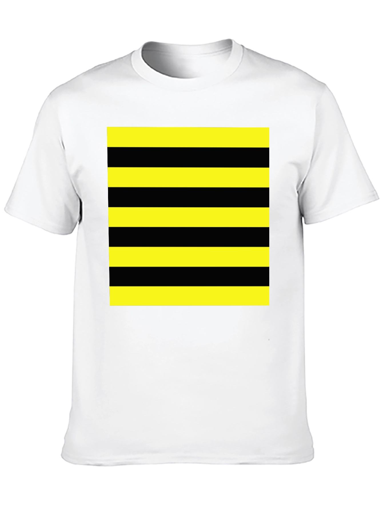Striped Graphic Tee - Black and Yellow