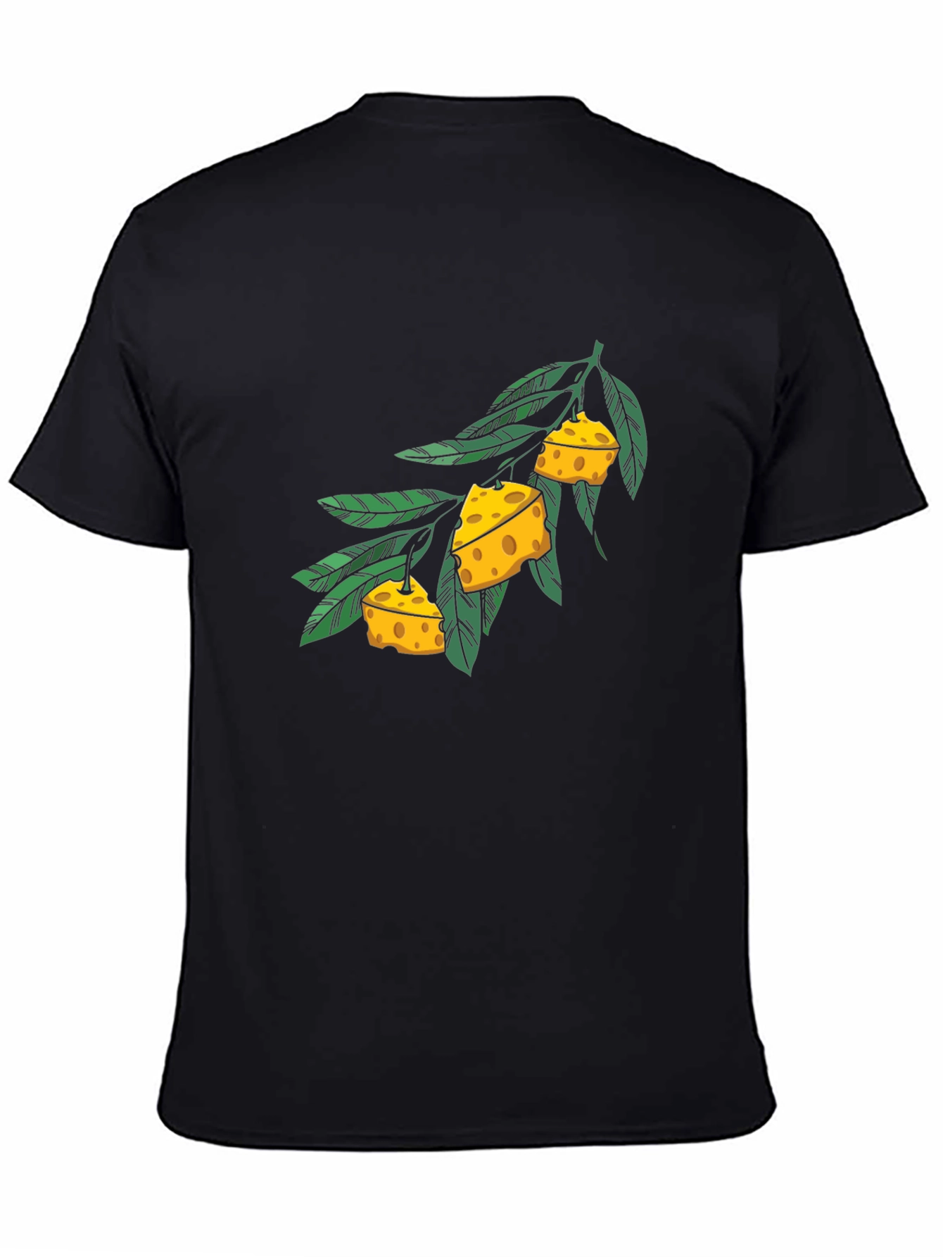 Cheese Branch Graphic Black T-Shirt