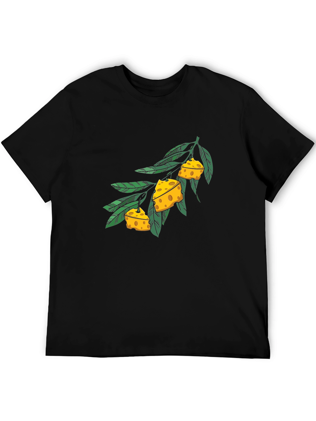 Cheese Branch Graphic Black T-Shirt