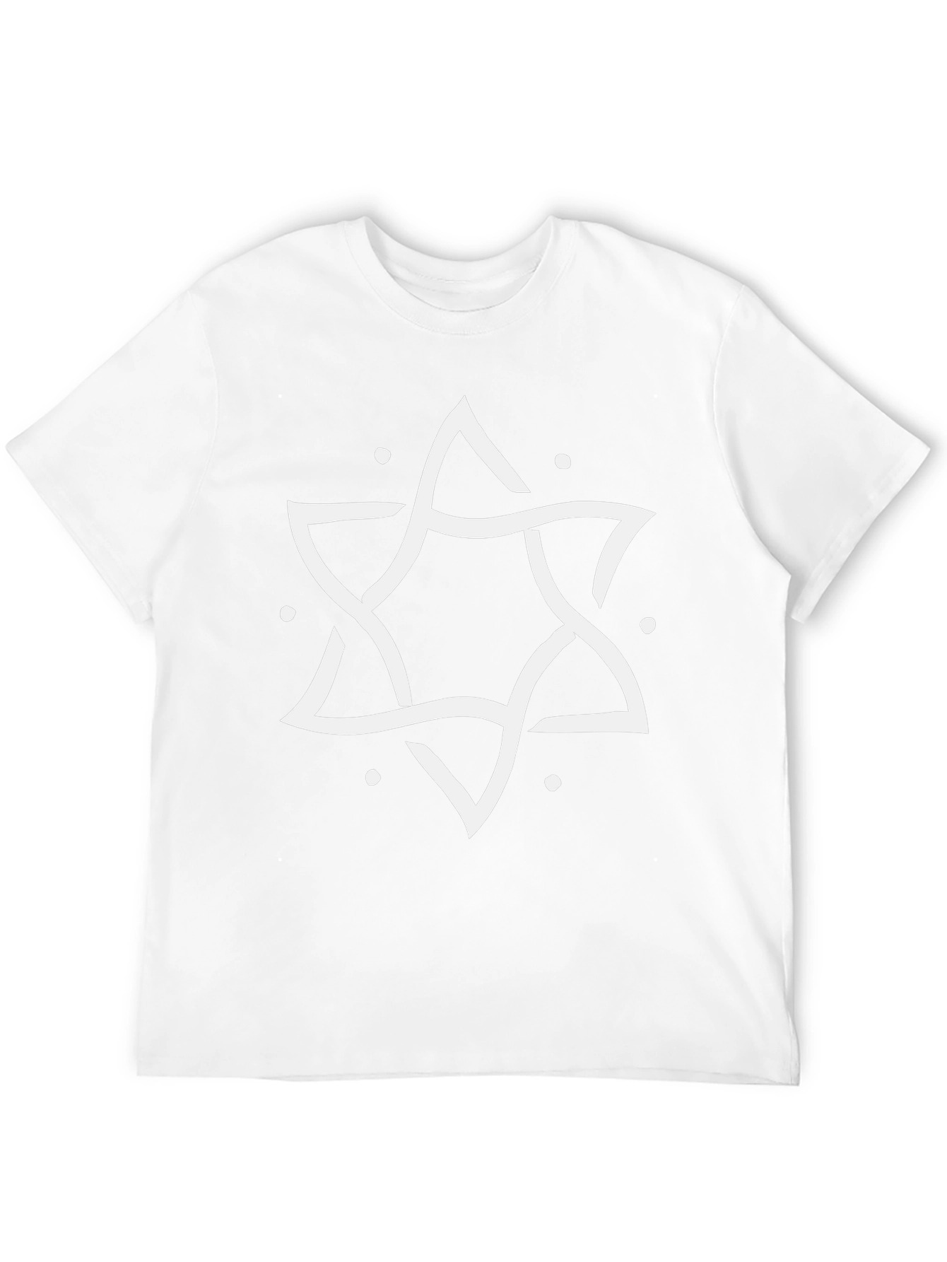 Abstract Star Graphic Tee - Black