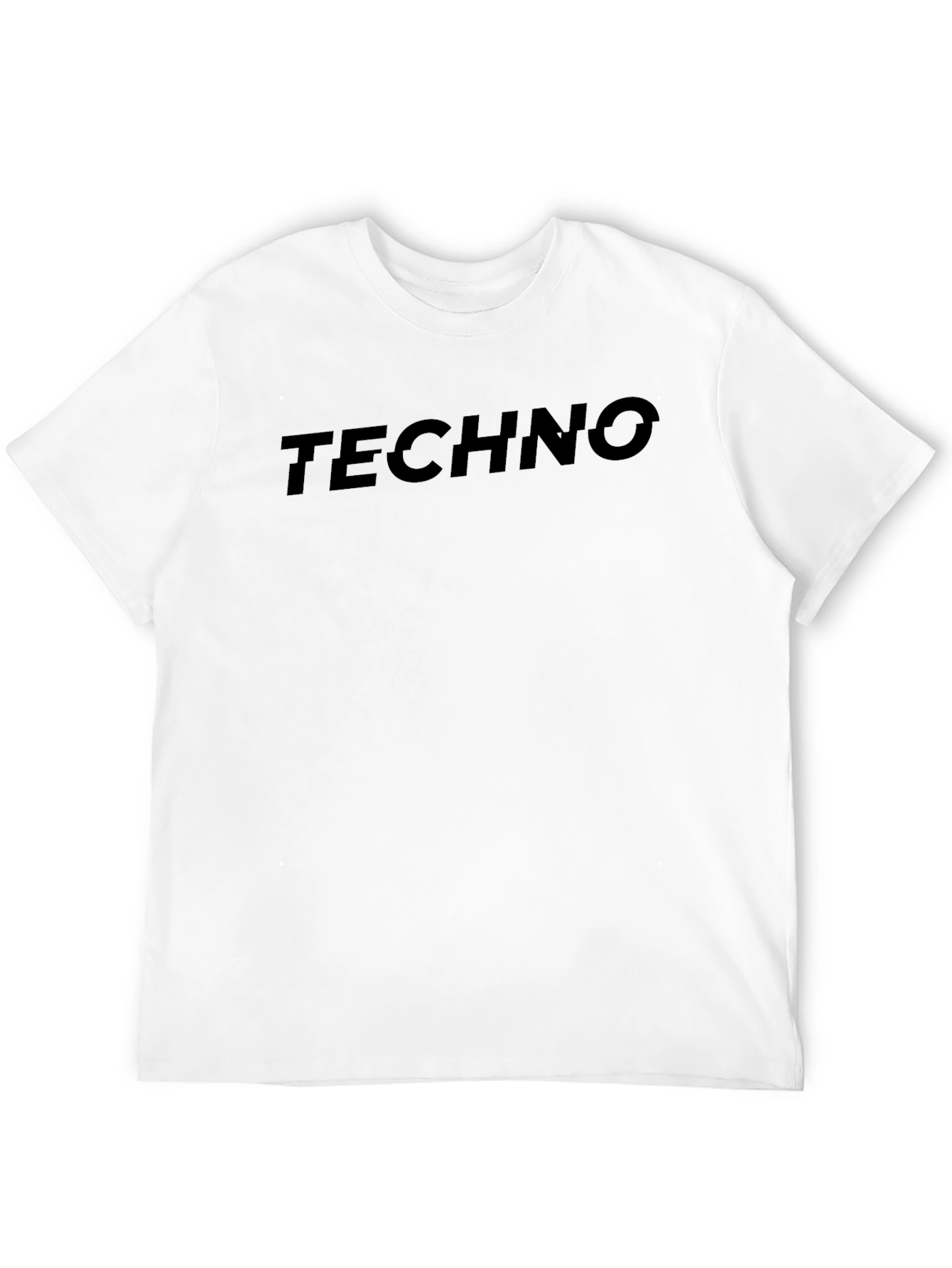 Techno T-Shirt - Black Cotton Graphic Tee