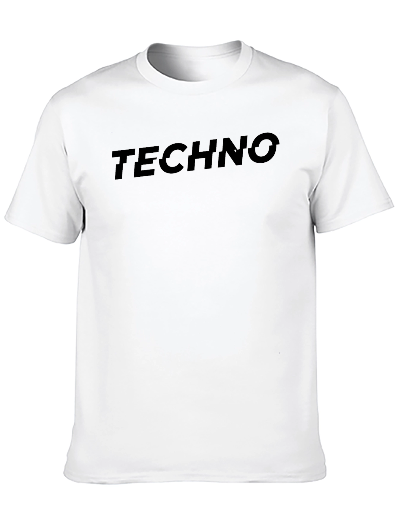 Techno T-Shirt - Black Cotton Graphic Tee