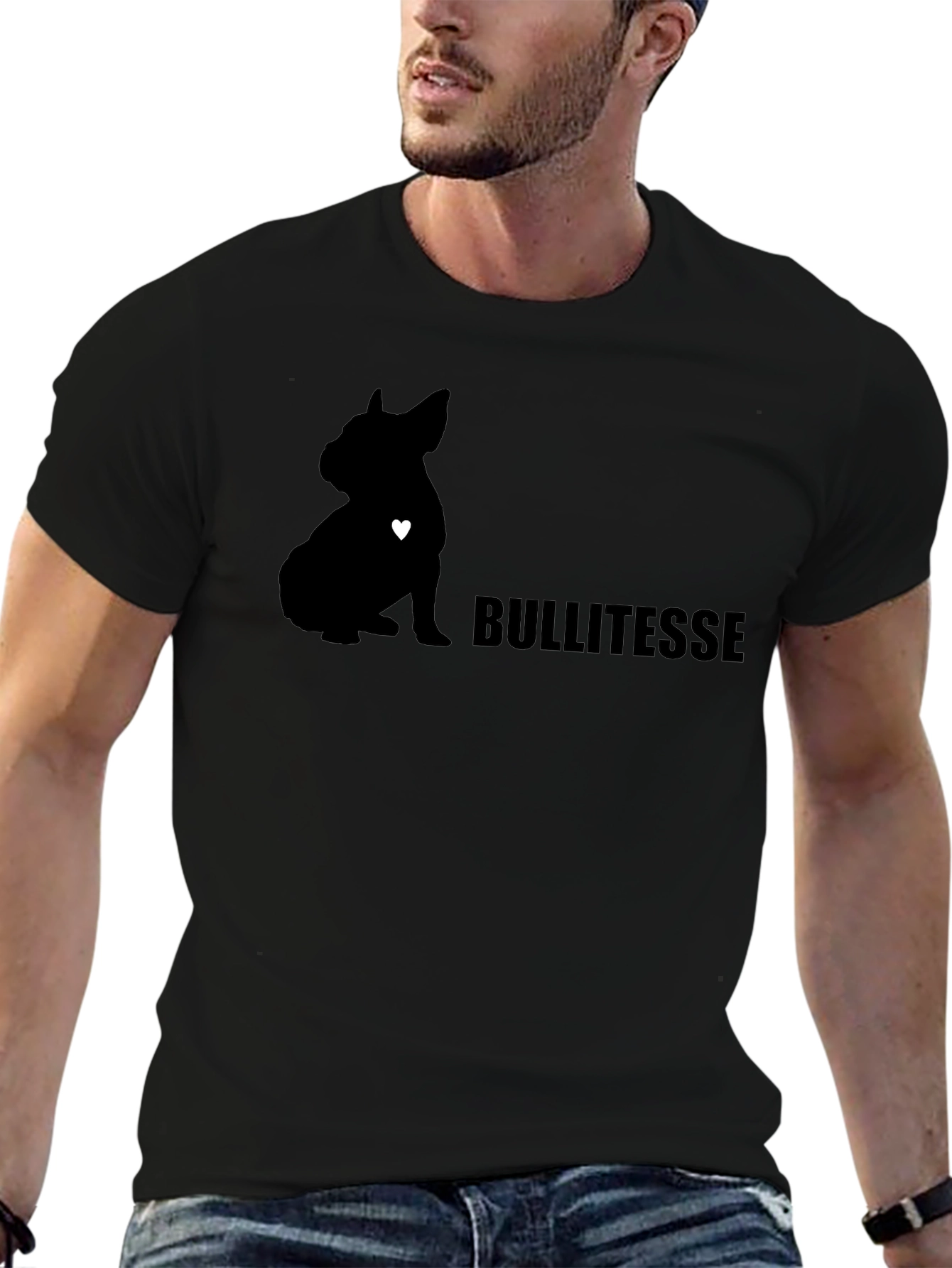 Bullitesse Dog Graphic T-Shirt - Unisex Black Tee