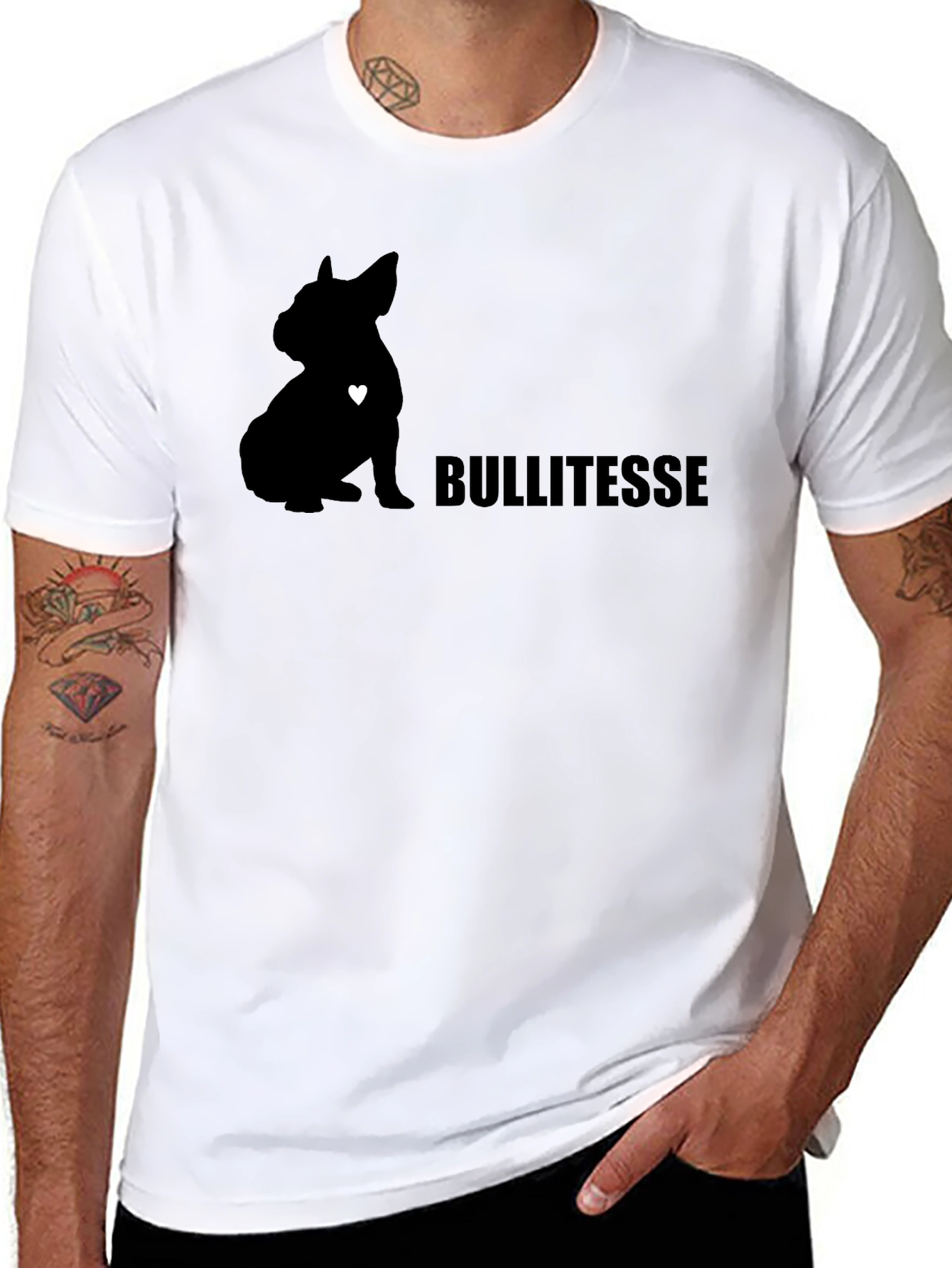 Bullitesse Dog Graphic T-Shirt - Unisex Black Tee