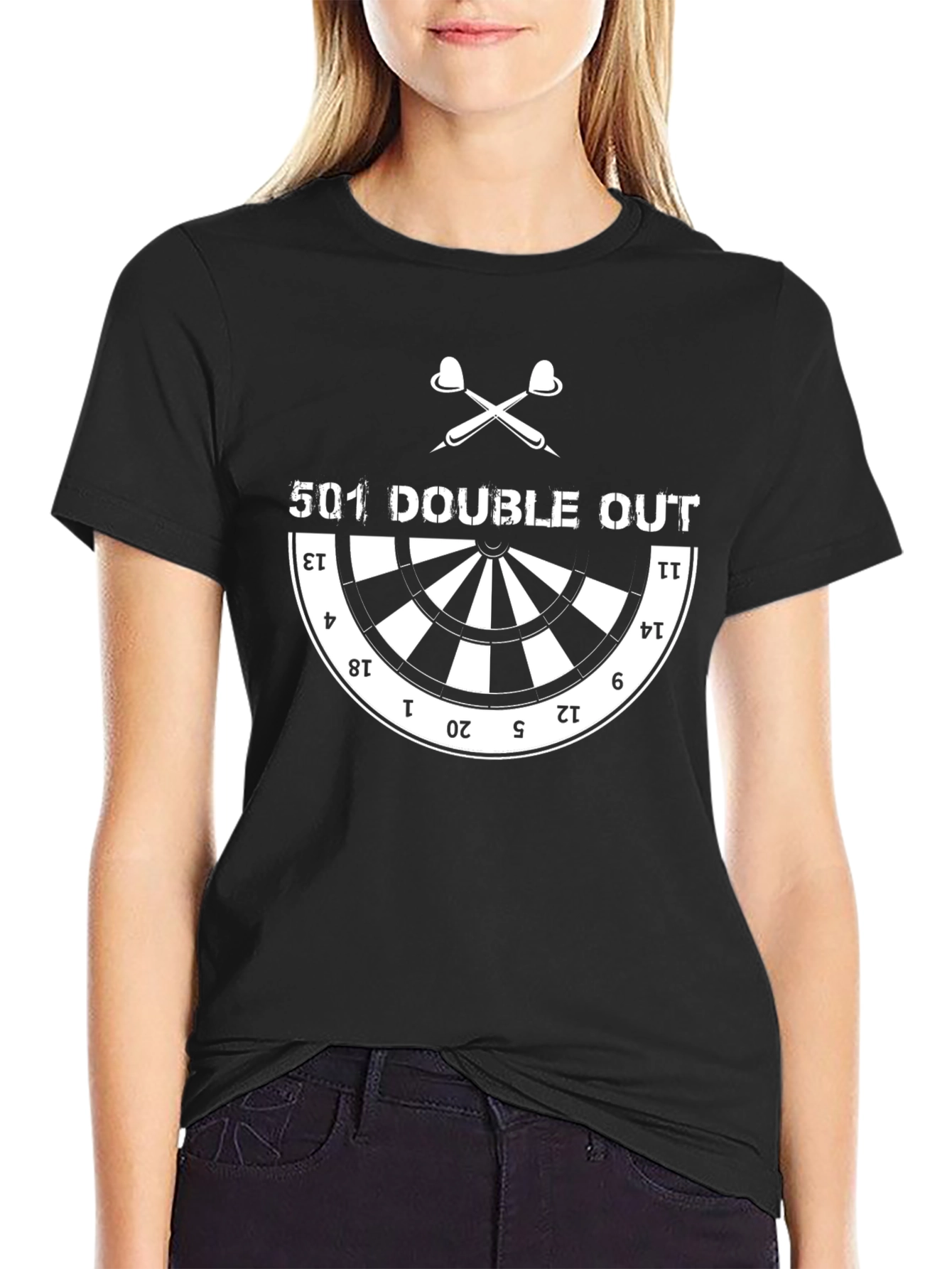 501 Double Out Dartboard Graphic T-Shirt