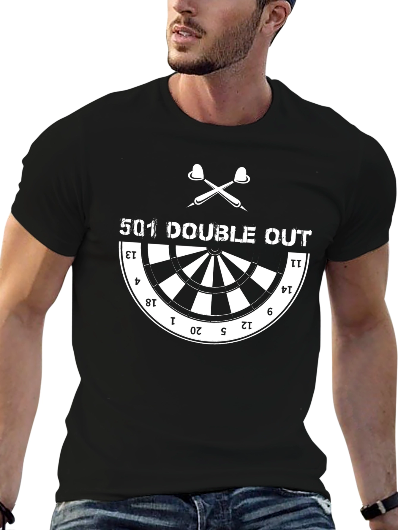 501 Double Out Dartboard Graphic T-Shirt