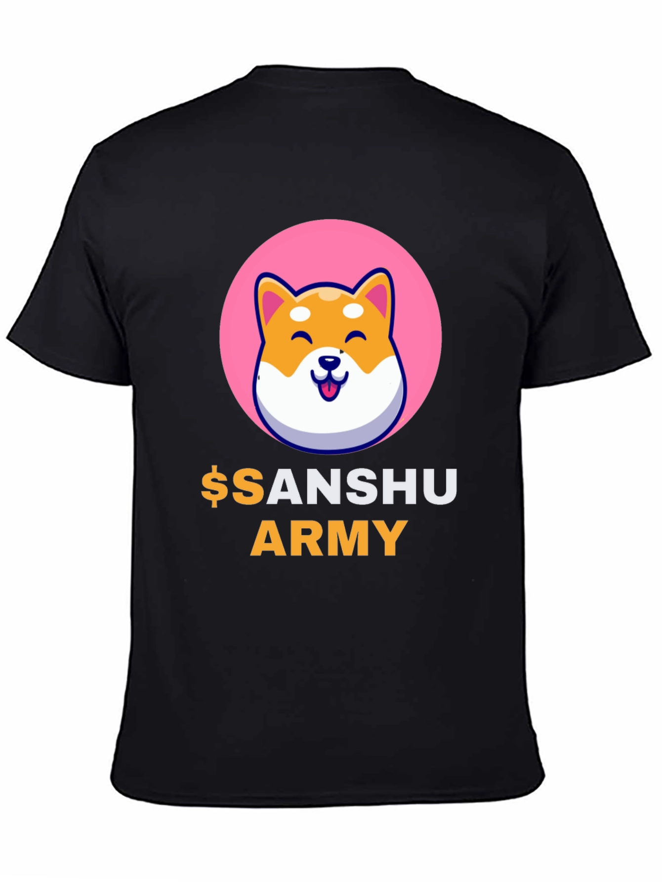 Sanshu Army Crypto Doge T-Shirt - Black