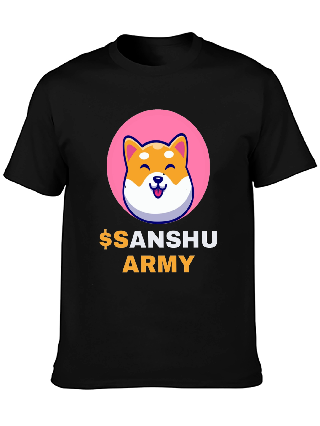 Sanshu Army Crypto Doge T-Shirt - Black