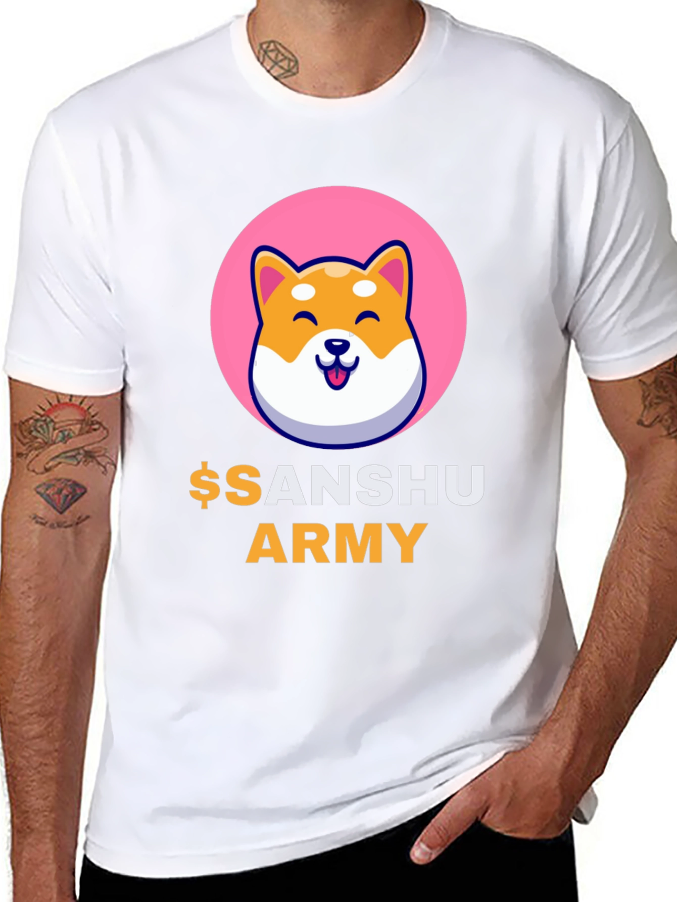 Sanshu Army Crypto Doge T-Shirt - Black