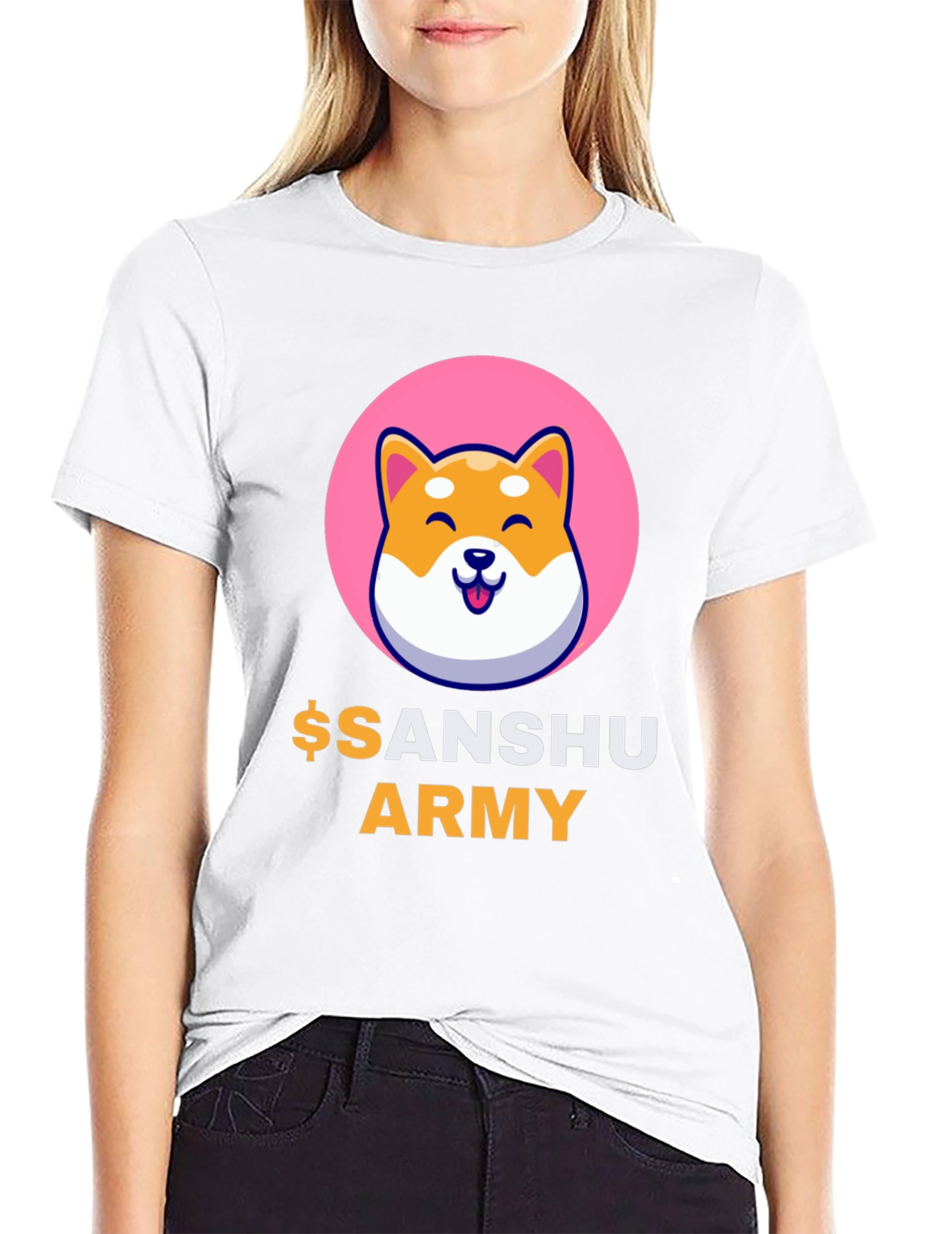 Sanshu Army Crypto Doge T-Shirt - Black