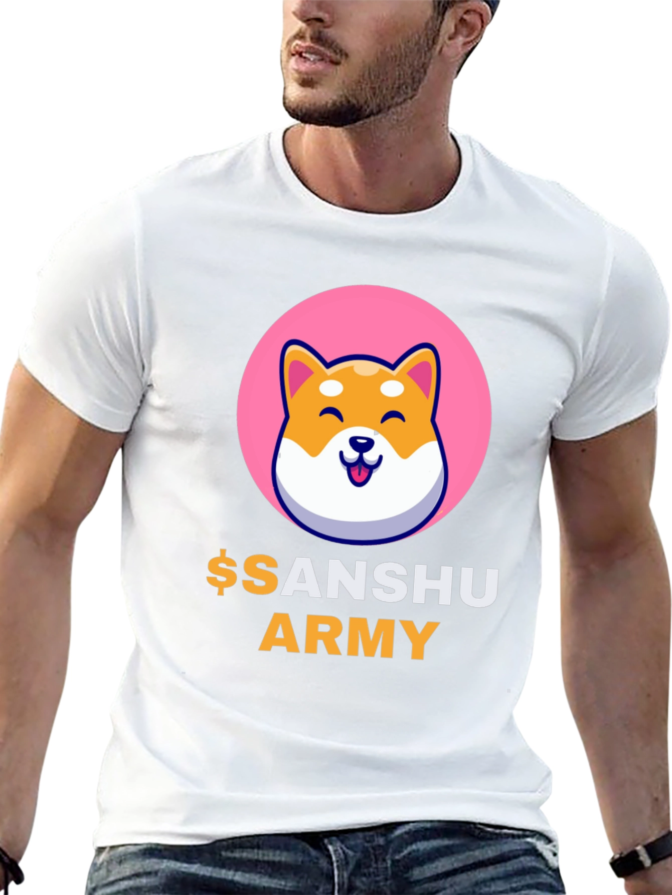 Sanshu Army Crypto Doge T-Shirt - Black