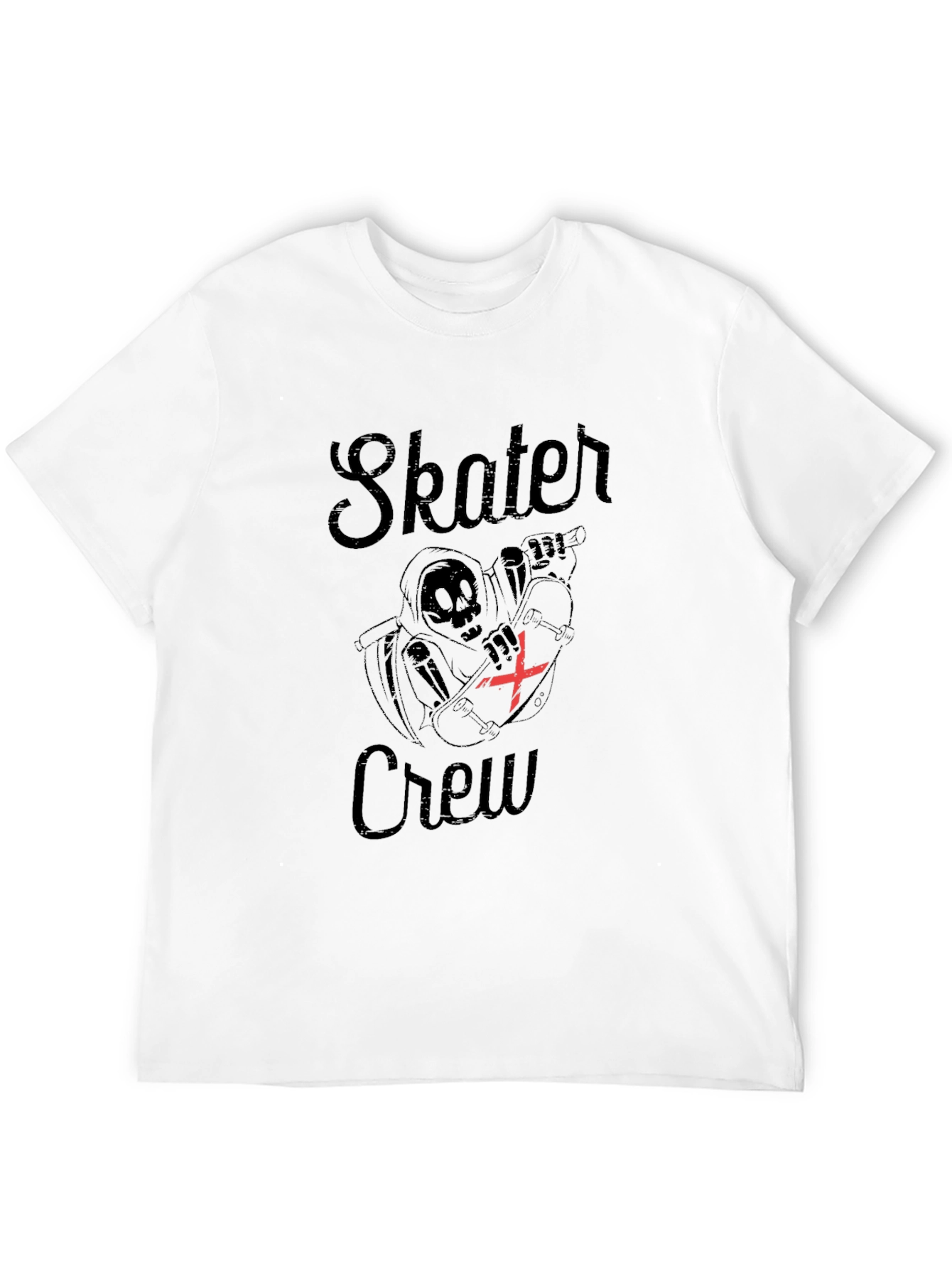 Skater Crew Graphic T-Shirt - Black