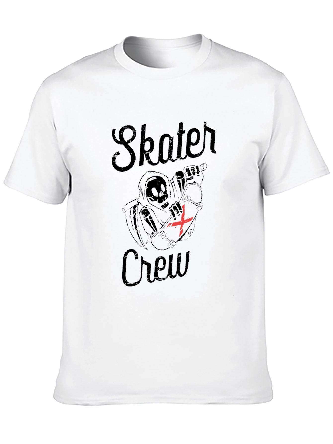Skater Crew Graphic T-Shirt - Black