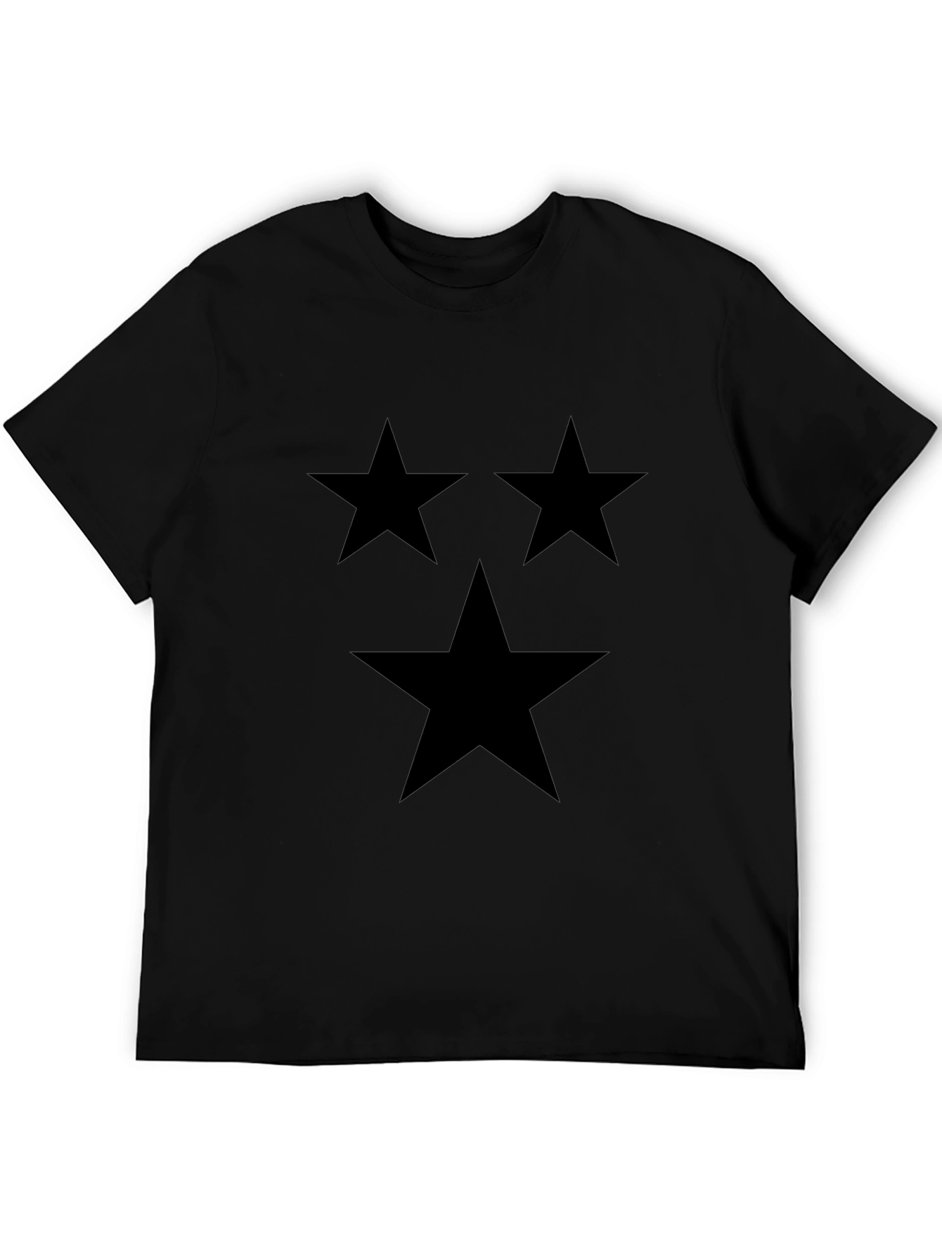 Stylish Black T-Shirt with Star Design