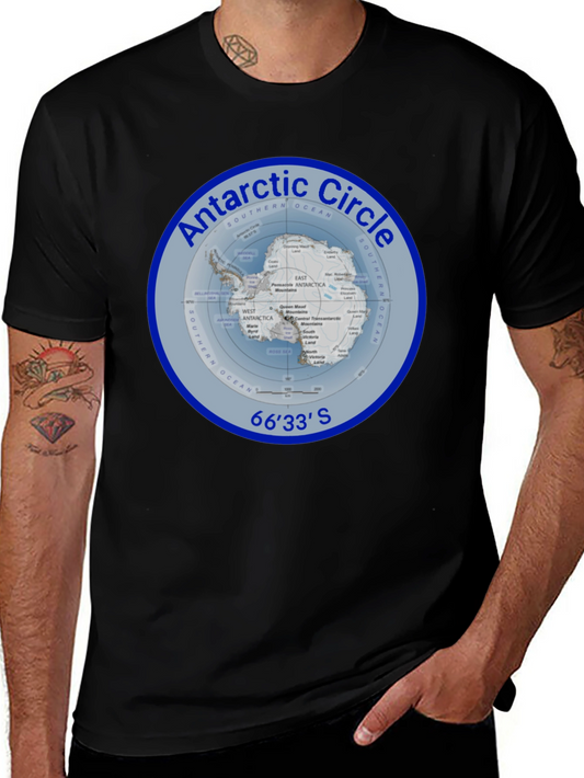 Antarctic Circle Graphic T-Shirt - Black