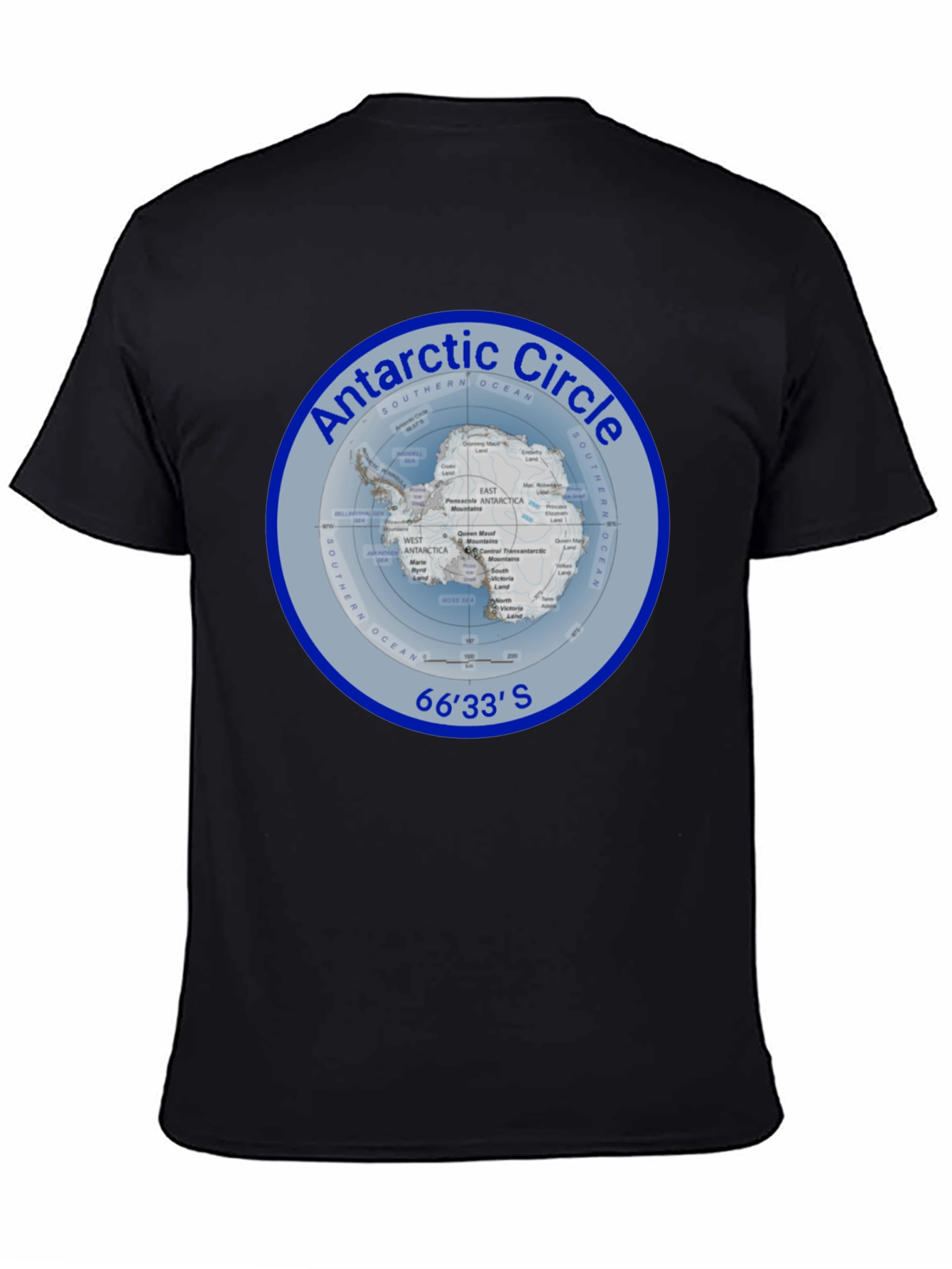 Antarctic Circle Graphic T-Shirt - Black