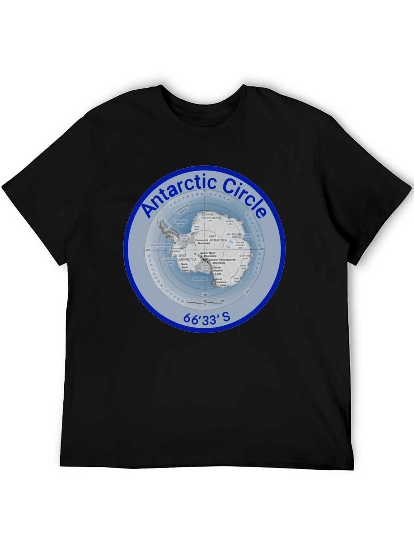 Antarctic Circle Graphic T-Shirt - Black