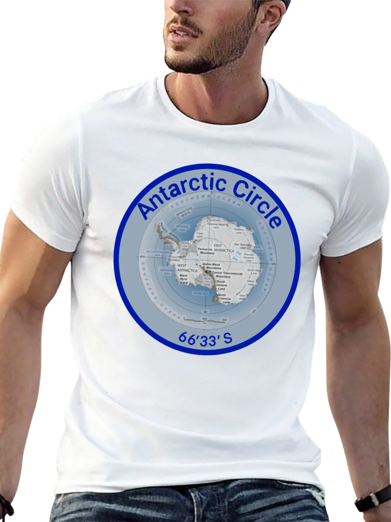 Antarctic Circle Graphic T-Shirt - Black
