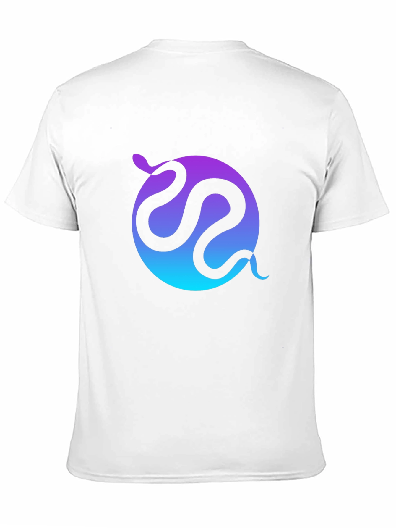 Gradient Snake Graphic Black T-Shirt