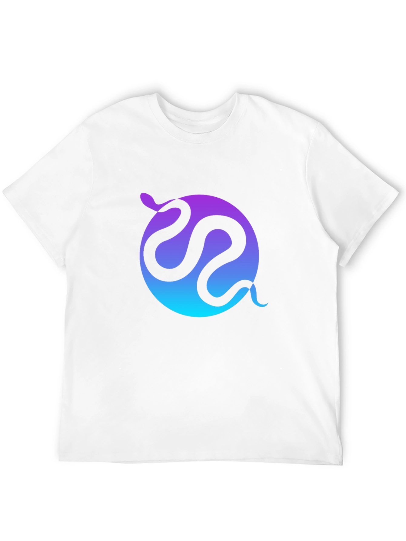 Gradient Snake Graphic Black T-Shirt