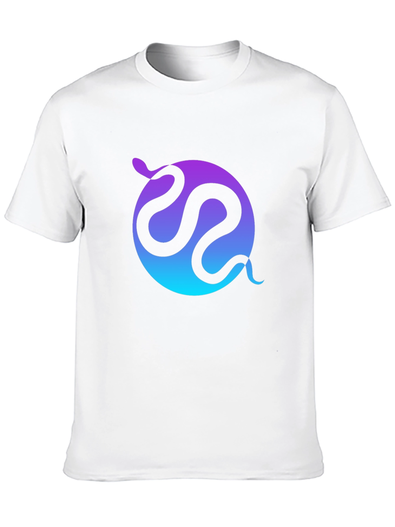 Gradient Snake Graphic Black T-Shirt