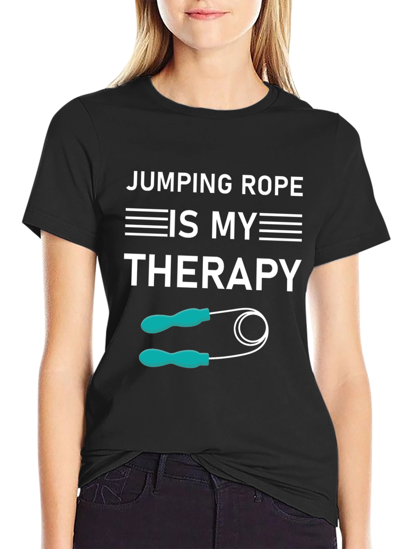 Jumping Rope Therapy Tee - Exercise Motivation Shirt